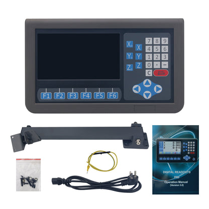 Ditron D80M-3V 3-Axis Digital Readout with 7-inch True Color Screen Support Preview Drawing for Magnetic Linear Scales