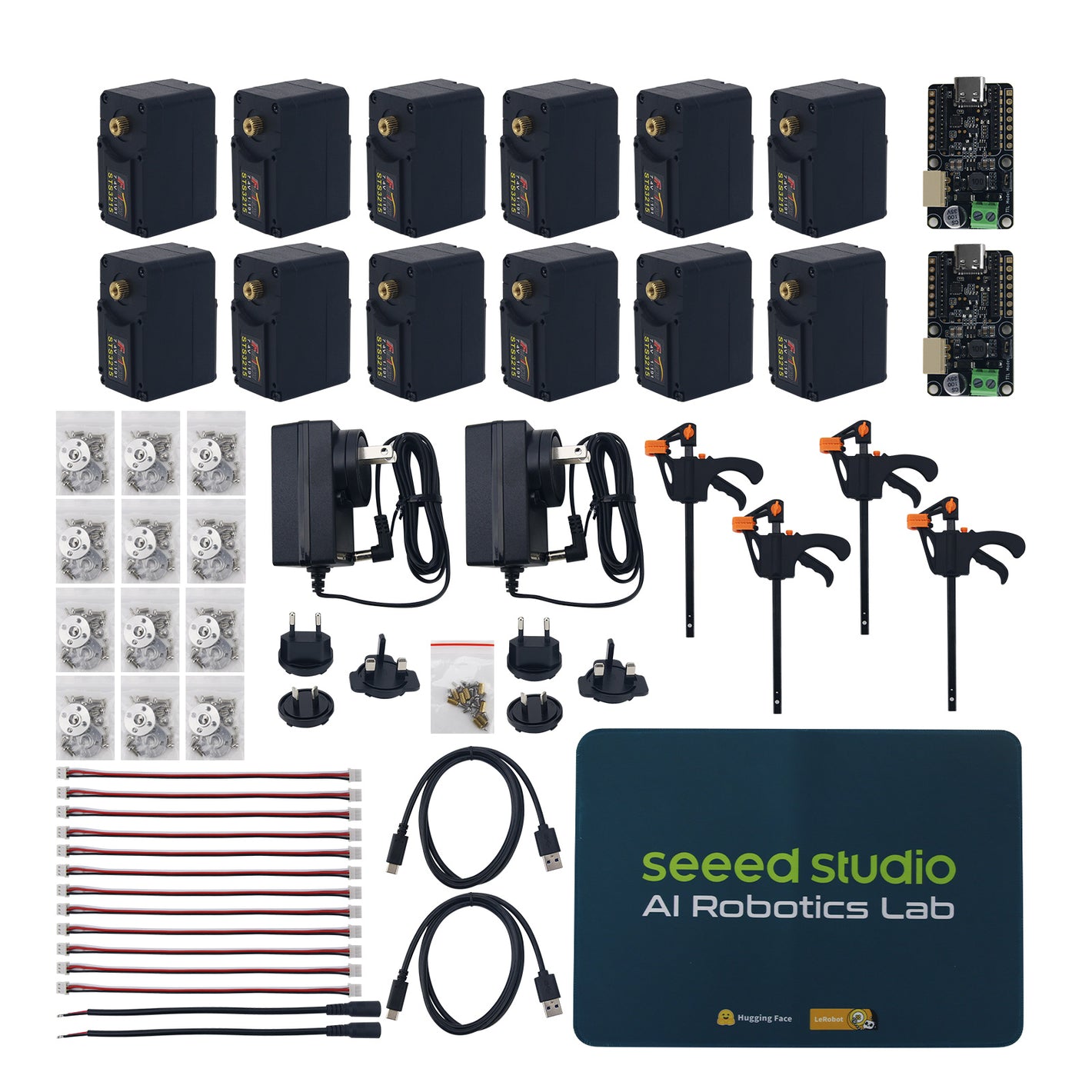 SO-ARM101-Pro Opensource 6DOF Mechanical Arm DIY Kit 30kg.cm AI Arm Compatible with Hugging Face LeRobot
