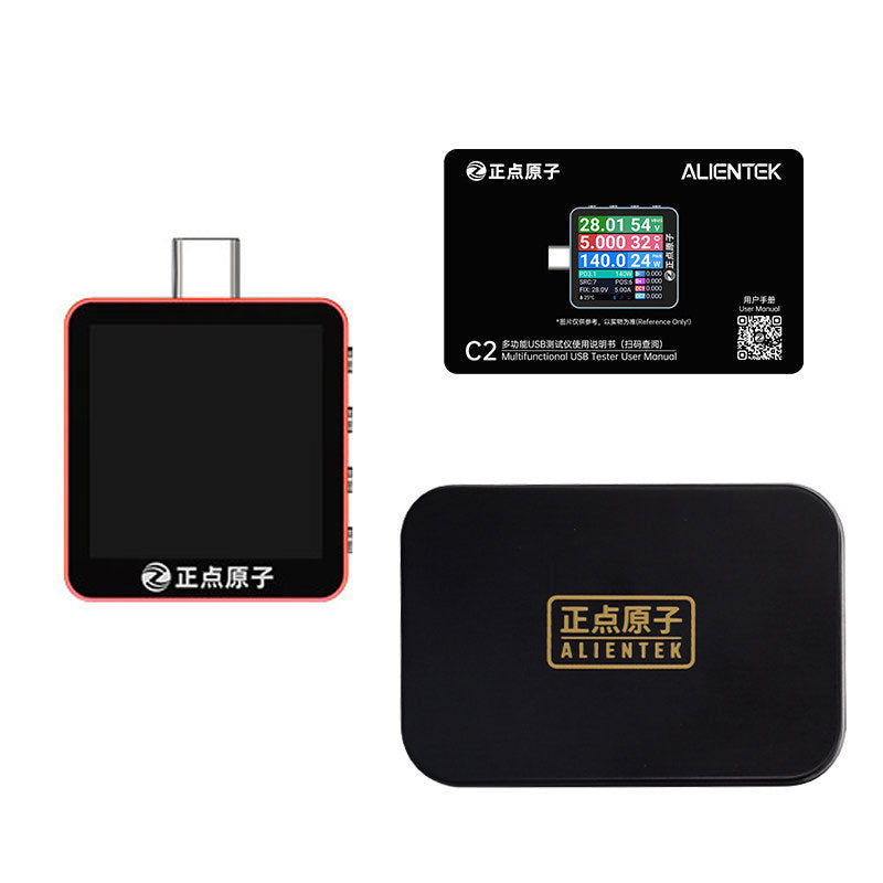 ALIENTEK C2 Pro 0-48V Bluetooth Multifunctional USB Tester Digital Ammeter Voltmeter Charging Power Detector Battery Tester