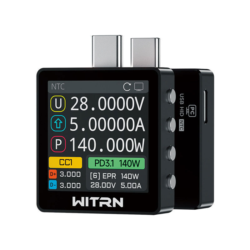 WITRN K2 Black (36V INA226) Multifunctional USB Tester Power Meter Voltmeter Ammeter PD3.1 Fast Charging Detector