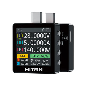 WITRN K2 Black (36V INA226) Multifunctional USB Tester Power Meter Voltmeter Ammeter PD3.1 Fast Charging Detector