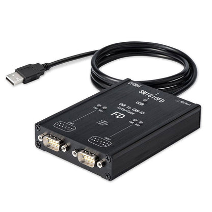 SYSMAX SM1610 Dual Channel CANFD USB-CAN Adapter 10Mbit/s Support for CANoe CANape Replacement for Vector VN1610