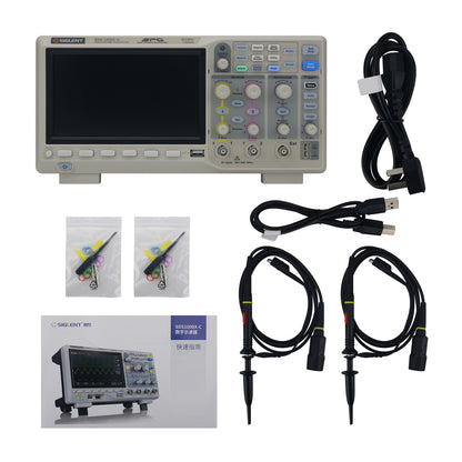 SDS1202X-C 2-Channel 200MHz Bandwidth Super Phosphor Digital Oscilloscope with 7-inch LCD Screen
