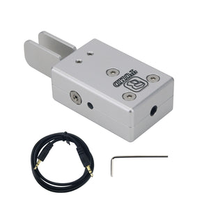 Portable Handheld Aluminum Alloy Automatic CW Key Adjustable Magnetic Double Paddle Morse Code Key