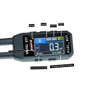 WinAPEX LCR101A High Precision Intelligent Digital Bridge Tweezers for Resistance/Capacitance/Inductance/Diode Test
