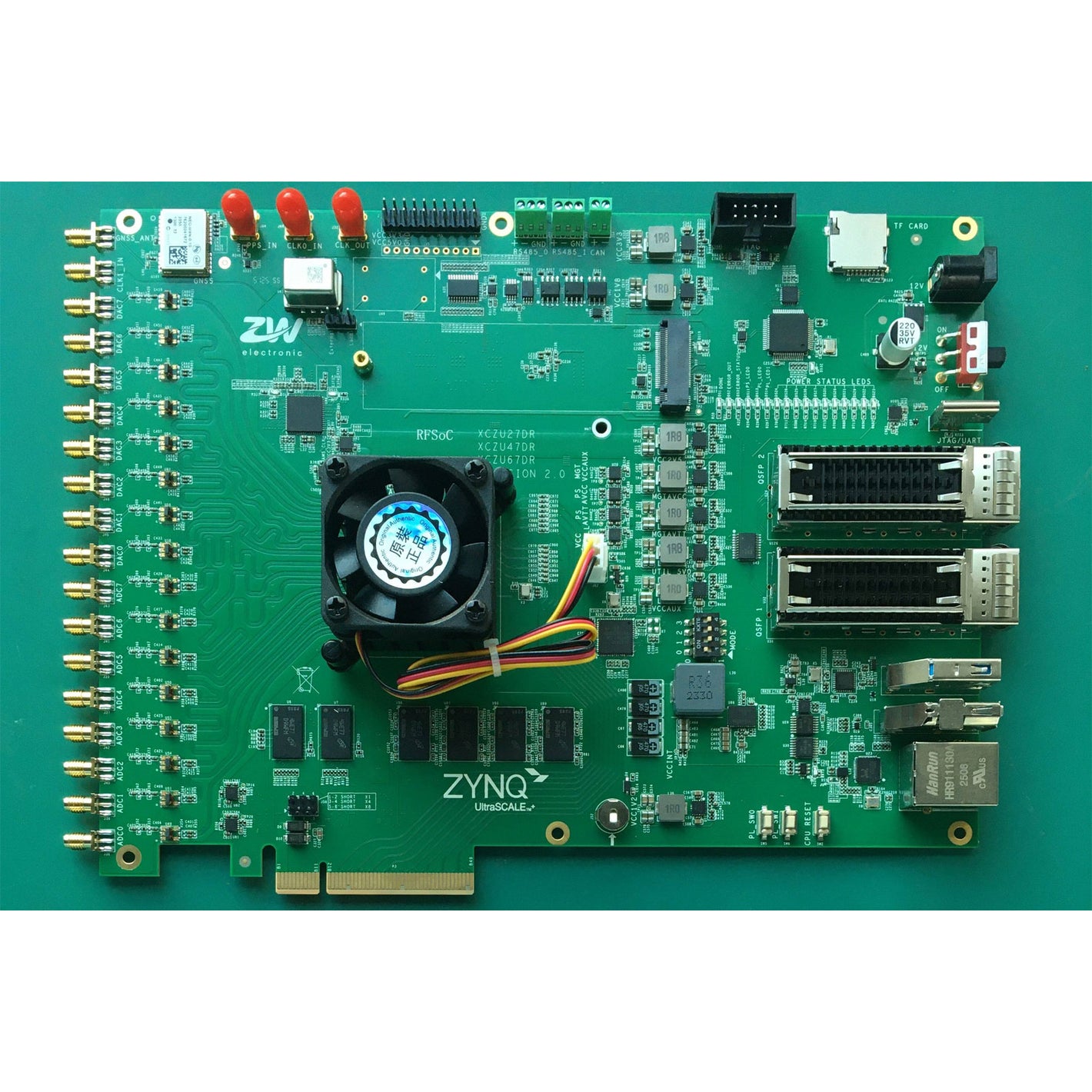 XCZU67DR RFSOC PCIE RF Wireless Development Board for ZYNQ Onboard GNSS Module Support PPS Output