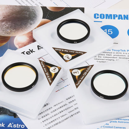 ToupTek SHO 2-inch 6.5NM FWHM Narrowband Filter Set SII+Ha+OIII Astronomical Filter for Deepsky Photography