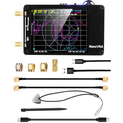 HamGeek Portable NanoVNA-H PCB Upgraded Version Vector Network Analyzer Support 10kHz-1.5GHz with 2.8-inch Touch Screen