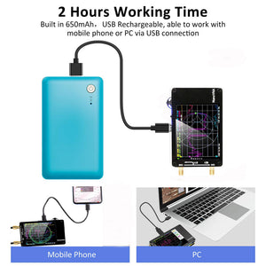 Portable NanoVNA-H PCB Upgraded Version Vector Network Analyzer Support 10kHz-1.5GHz with 2.8-inch Touch Screen
