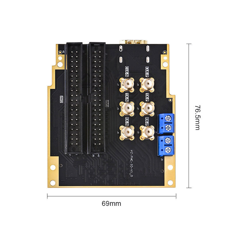 PZ-FL-IO FMC to 40Pin Expansion Board 64 IOs FMC Daughter Card with FMC-LPC Connector Support GTX/RS485/CAN