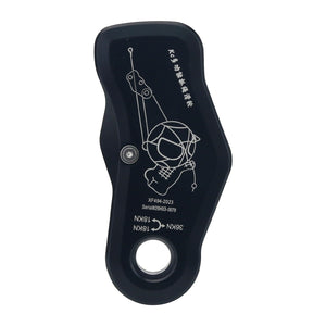 Black KC Multifunctional Rope Pulley 7075 Aluminum Alloy Stainless Steel Lift Retarder 36KN Descend Device for 10-12mm Ropes
