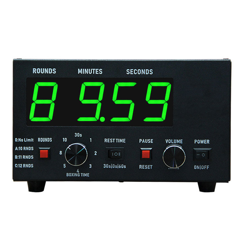 Green LED Boxing Timer Combat MMA Training Timer with 1.8-inch Screen for Muya Thai Gym Support Wall Mount