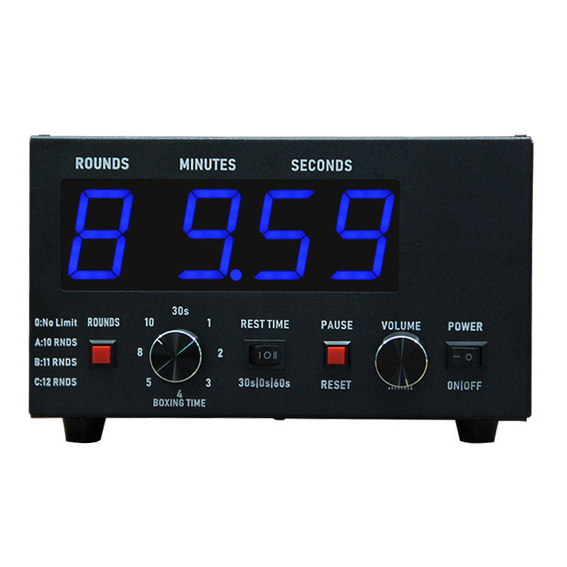 Blue LED Boxing Timer Combat MMA Training Timer with 1.8-inch Screen for Muya Thai Gym Support Wall Mount