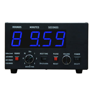 Blue LED Boxing Timer Combat MMA Training Timer with 1.8-inch Screen for Muya Thai Gym Support Wall Mount