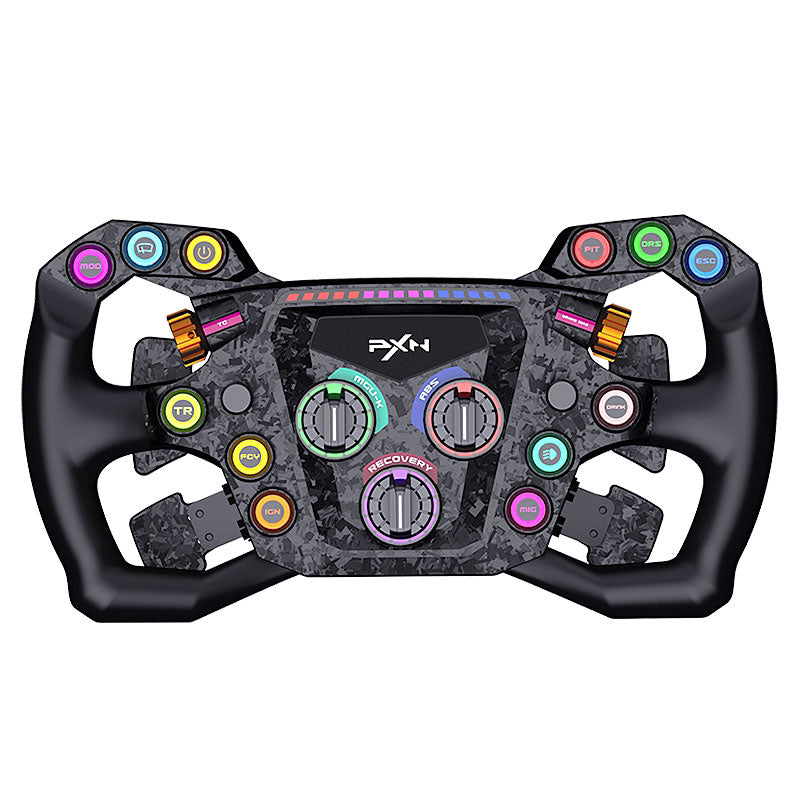 PXN GT ONE Racing Game Simulator Steering Wheel Carbon Fiber Paddles Compatible with PXN V12/V12Lite Bases