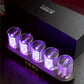 Wooden Desktop RGB Pseudo Glow Tube Clock 9 Display Modes DIY Creative Nixie Clock 2W Built-in Full Color LED