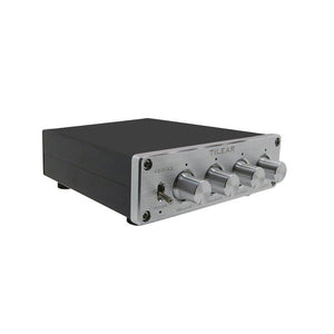 TILEAR (Silvery Panel) XZD-A3 4-IN 1-OUT Stereo Audio Mixer 6xNE5532 Op Amp Support Independent Volume Adjustment