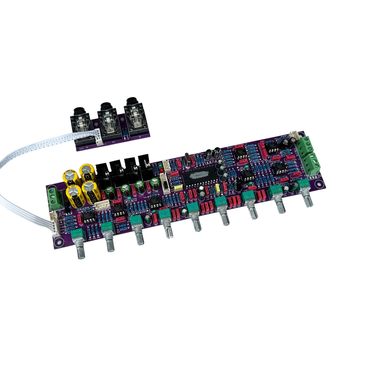 OK-2 High-end Karaoke Preamplifier Board HiFi Reverberation Tone Amplifier Module Support Mic Input