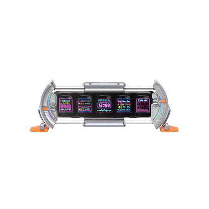 Pink Times Gate Cyberpunk Digital Clock RGB LED Display Gaming Room Light Smart Clock Support APP Control