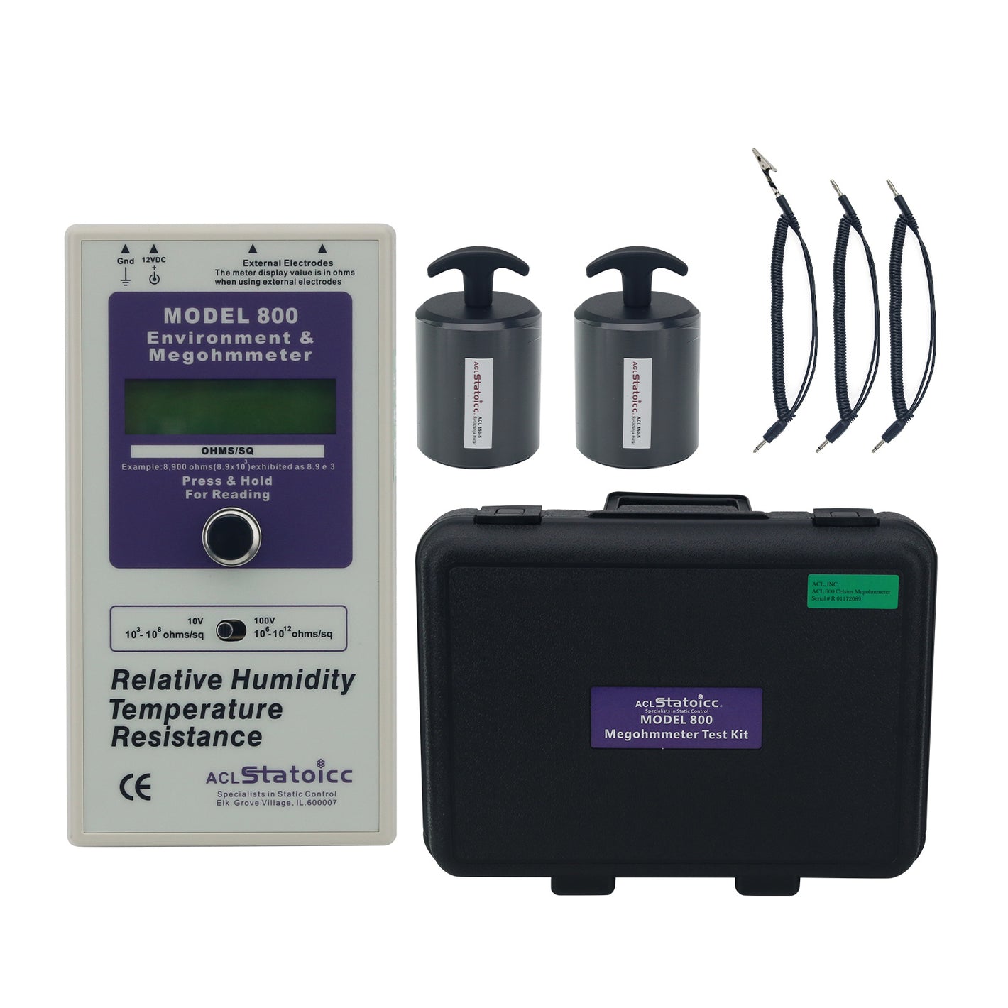 OEM ACL800 Surface Resistance Meter Surface Resistance Tester Megohmmeter Tester Kit Made in China