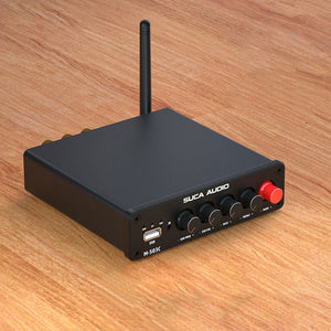 Black M-503C Mini Bluetooth5.0 2.1 Channel Digital Power Amplifier Support USB Flash Drive Input
