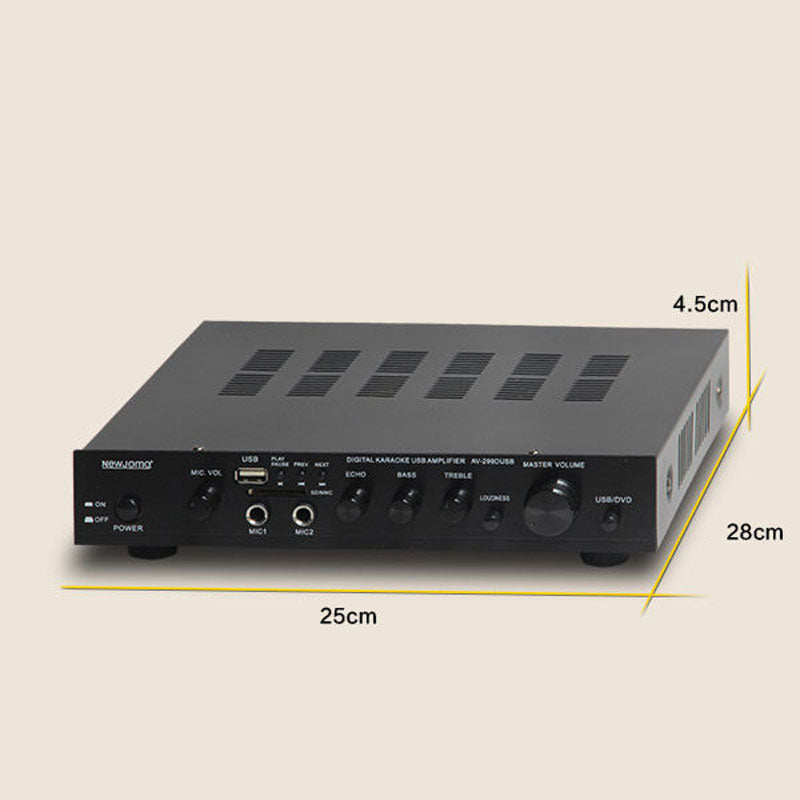 AV299D Bluetooth Lossless HiFi Power Amplifier 1941+5198 Tubes 120W High Power Desktop Mini Audio Amplifier