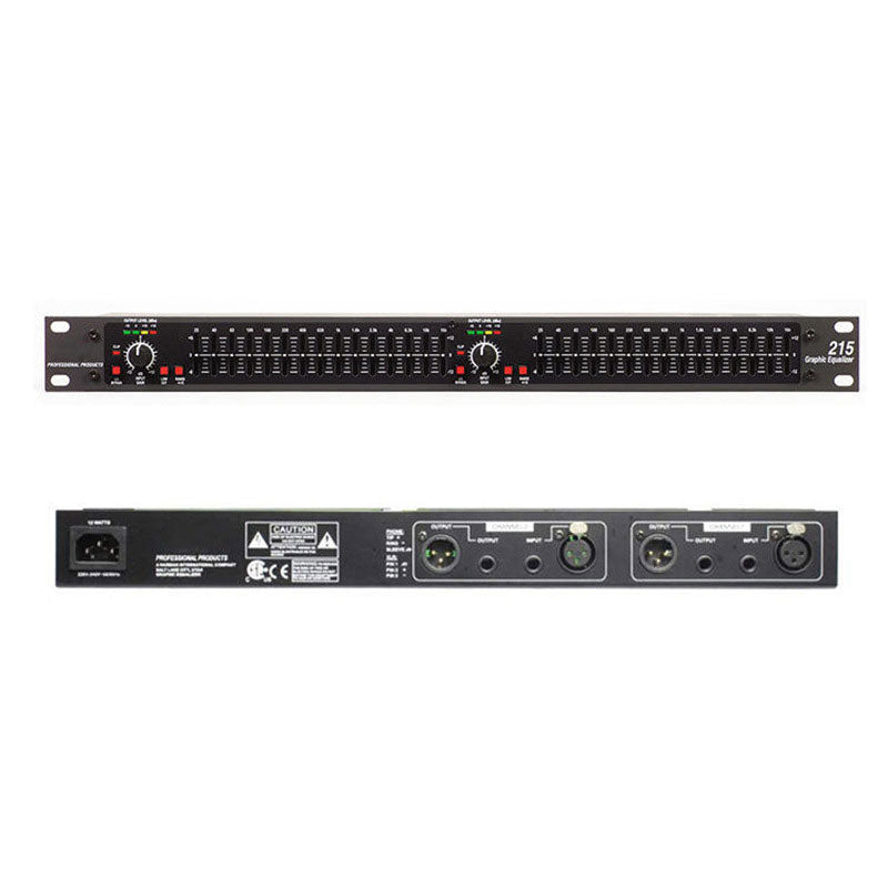 215 Professional Dual Channel 15-Band Equalizer Stage Performance/KTV AC100V-240V Audio Equalizer