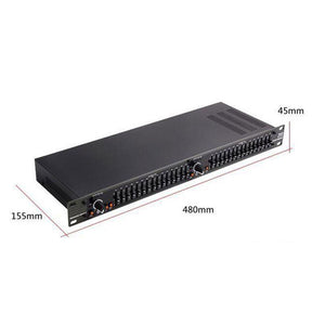 215 Professional Dual Channel 15-Band Equalizer Stage Performance/KTV AC100V-240V Audio Equalizer