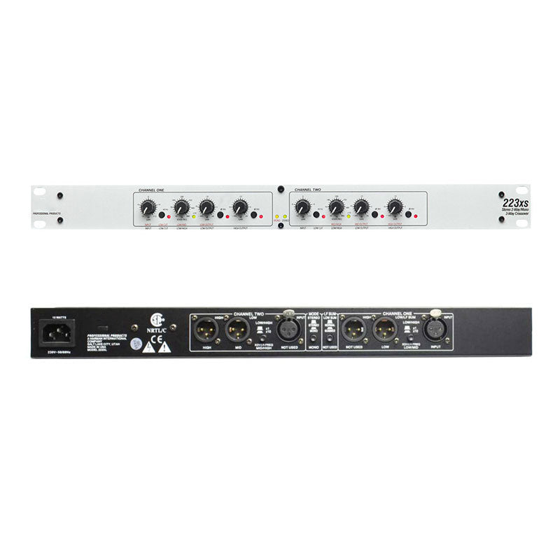223XS Professional Electronic Frequency Divider Stage Performance Stereo 2-Channel/Mono 3-Channel Crossover