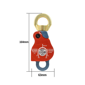 Hanging Ring Type Universal Double Pulley 37KN Descender Rock Climbing Fall prevention Device XF494-2023