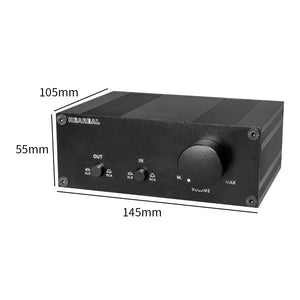 Heareal QX2 Passive Audio Switch 2-IN 2-OUT Fully Balanced XLR RCA Dual Channel Lossless Converter
