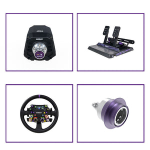 CONSPIT Ares Apex 8Nm Wheel Base + 310 Apex Steering Wheel + CDR Quick Release + CPP Apex Dual-Pedal Set