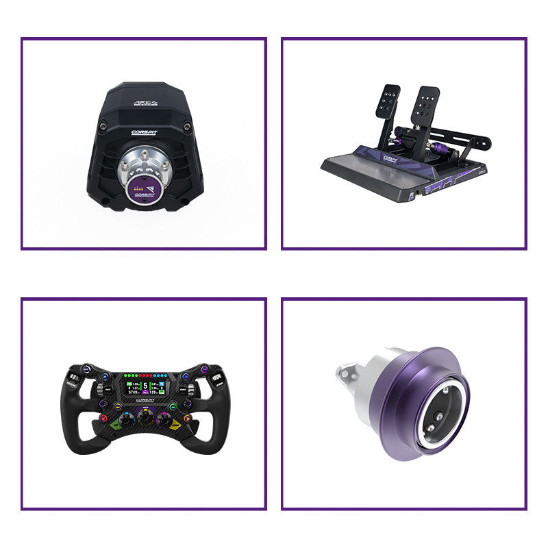 CONSPIT Ares Apex 8Nm Wheel Base + 300 GT Steering Wheel + CDR Quick Release + CPP Apex Dual-Pedal Set