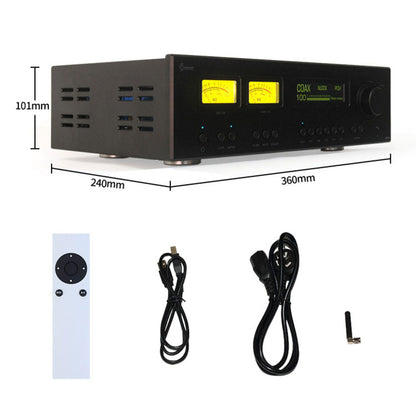 Leafaudio Black CMD29 Dual AK4499EX DSD Balanced Audio Decoder DAC Bluetooth (for Mundorf Capacitor + Yellow VU Meter)