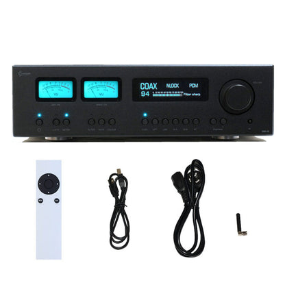 Leafaudio Black CMD29 Dual AK4499EX DSD Balanced Audio Decoder DAC Bluetooth (Blue VU Meter)