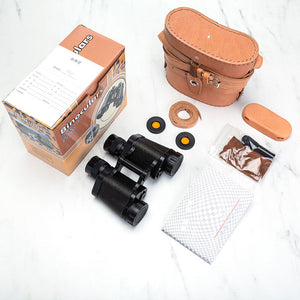 HD 62-Type Binocular 8X30 Full Metal Telescope Outdoor Rangefinder Multi-layer 30MM Objective Lens with Leather Bag