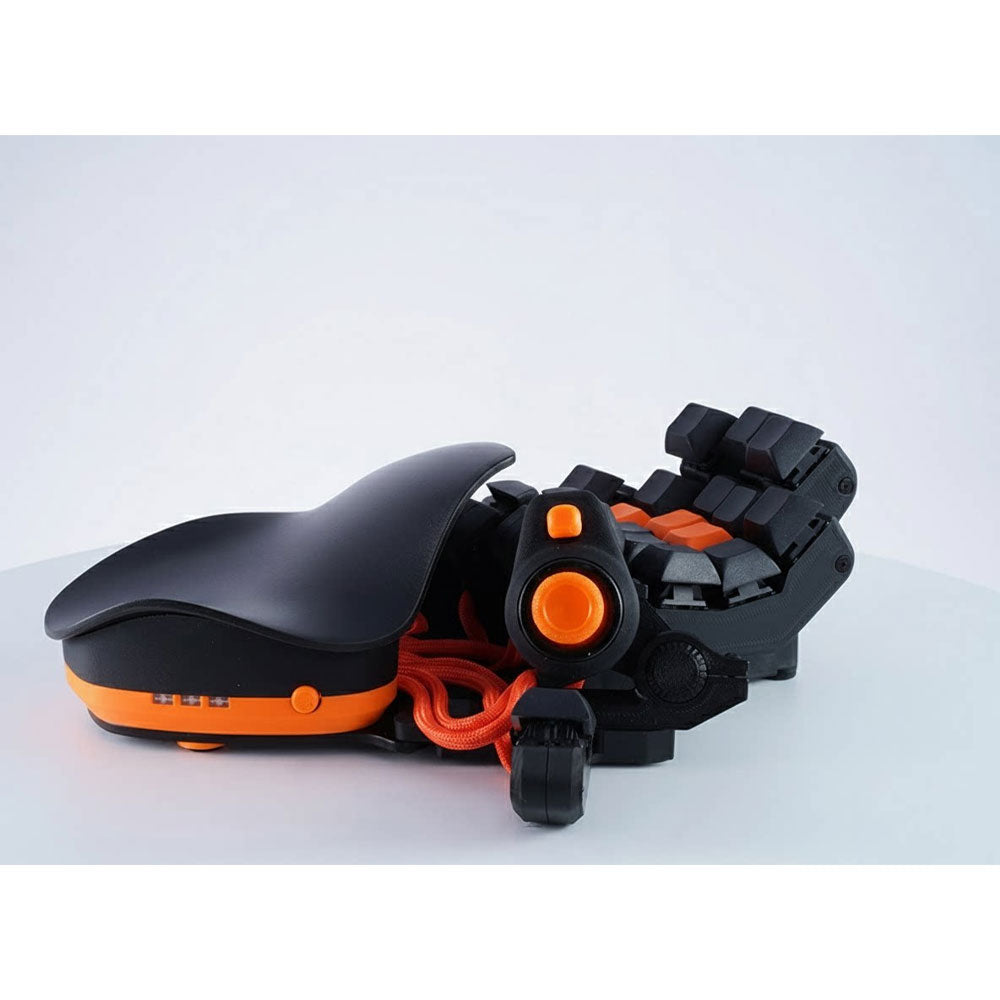 Orange Left-handed Gaming Keyboard Ergonomic One-handed Mechanical Keyboard WASD Joystick for Valorant