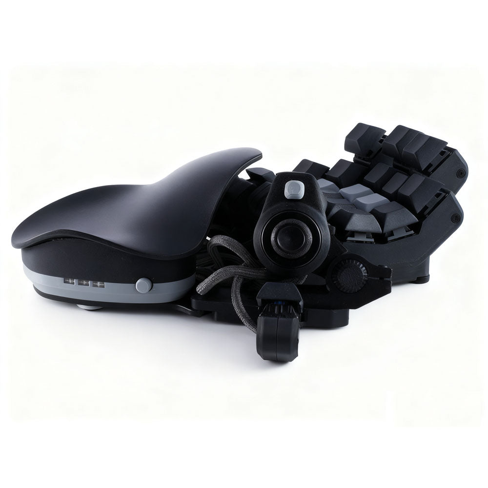 Grey Left-handed Gaming Keyboard Ergonomic One-handed Mechanical Keyboard WASD Joystick for Valorant