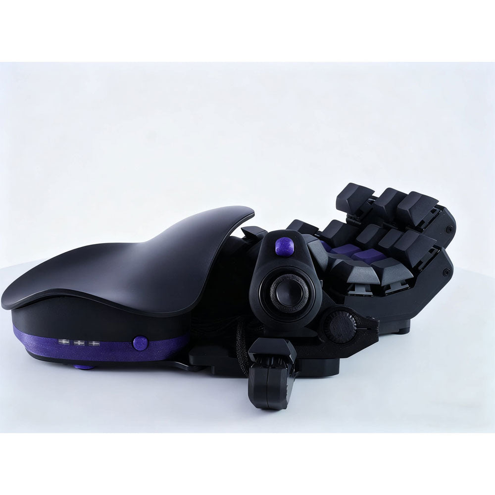 Purple Left-handed Gaming Keyboard Ergonomic One-handed Mechanical Keyboard WASD Joystick for Valorant