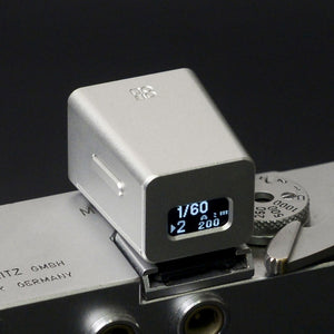 Silvery DOOMO Finger Meter Aluminum Alloy Camera Light Meter Reflective Metering with Back Screen