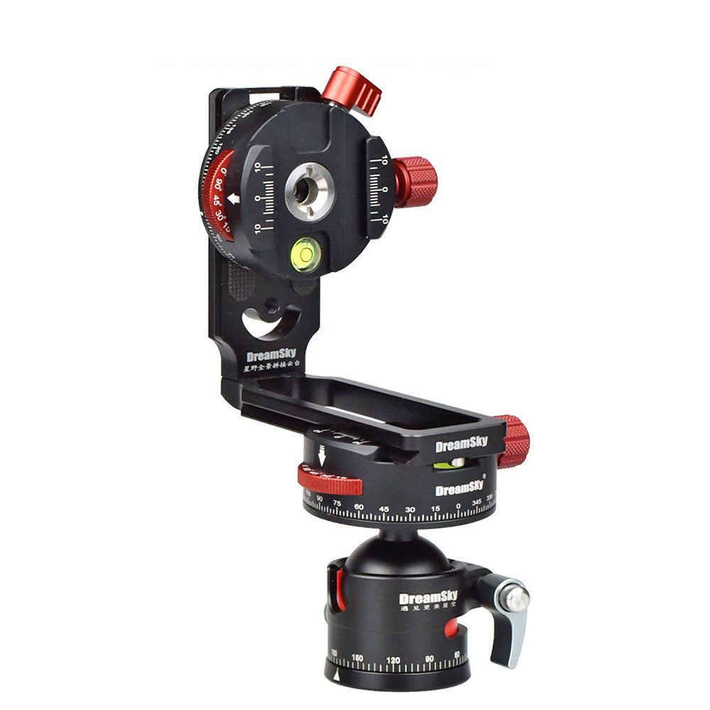 DreamSky Panoramic PTZ Ball Gimbal with L-Clamp and Indexing Table for Star Adventure Equatorial Mount