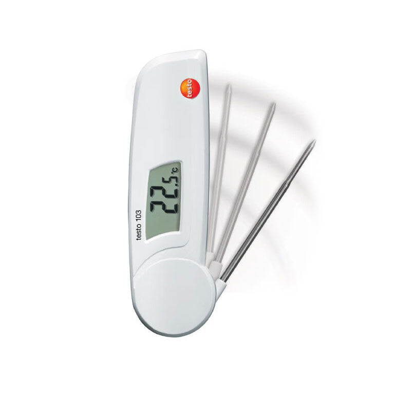Original Testo103 -30 to 220 Celsius Degree Waterproof Foldable Food Thermometer LED Temperature Detector