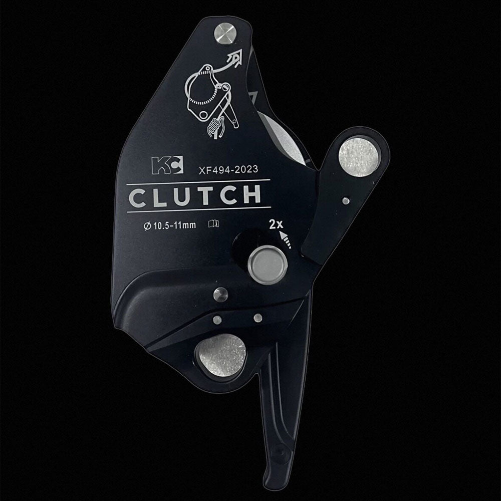 Black KC Clutch Descender Unidirectional Brake Pulley High Altitude Work Rope Rescue Protection