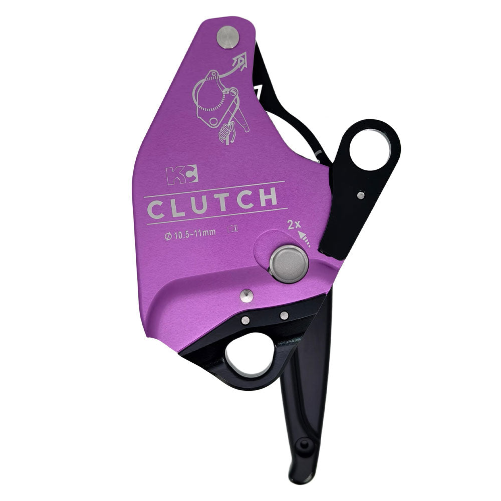 Purple KC Clutch Descender Unidirectional Brake Pulley High Altitude Work Rope Rescue Protection