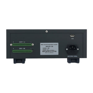WASITES WS10-16 16CH Multi-Channel Temperature Recorder Temperature Logger with 4.3-Inch True-Color LCD