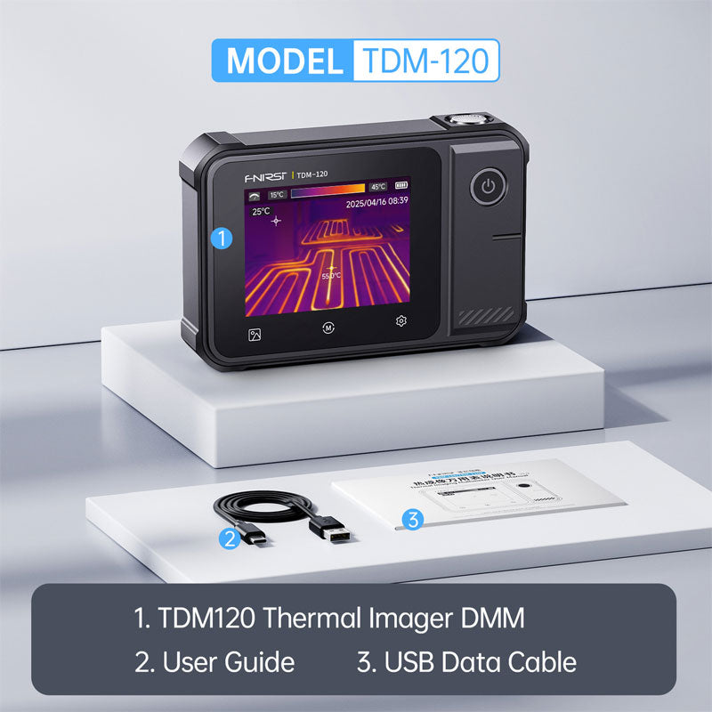 FNIRSI TDM-120 Pocket HD IR Thermal Imager Wide Temperature Measurement with 2.8-inch LCD Touch Screen