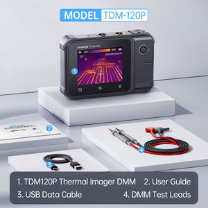 TDM-120P 2-IN-1 Pocket HD IR Thermal Imager Multimeter Wide Temperature Measurement with 2.8-inch LCD Touch Screen