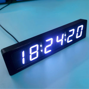 White LED Version GPS/Beidou Satellite Timing 6-Bit 1.2-Inch Digital Clock Type-C USB5V with Time Memory Function