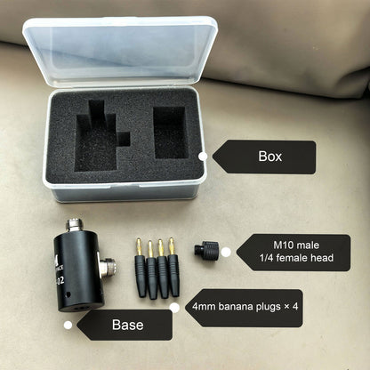 HamGeek ME02 Round Type Antenna Adapter Base M10 with M10 to 1/4 Female Adapter Support Tripod Mounting