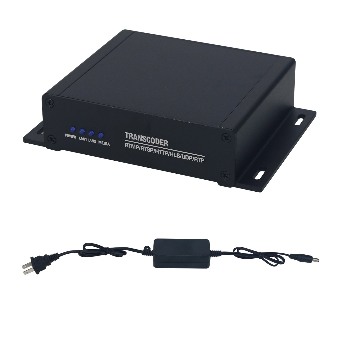 H.265/H.264 9-Channel Network Transcoder RTSP to RTMP Network Camera IPC to Network Live Streaming 4K60 Transcoding